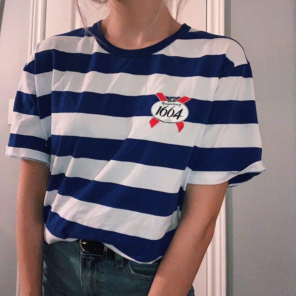 kronenbourg 1664 striped shirt